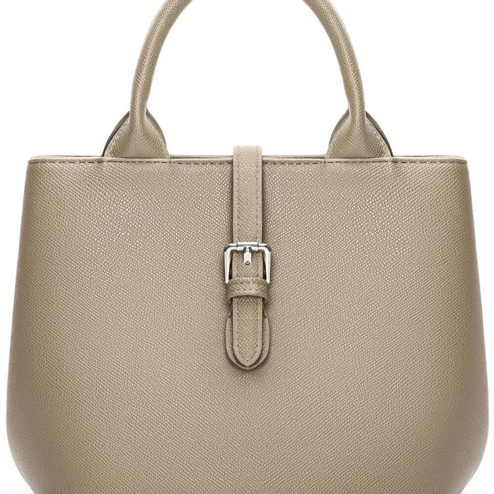 Satchel Bag for Women- Adjustable Shape, 3-Way Carry Convertible Vegan Leather T